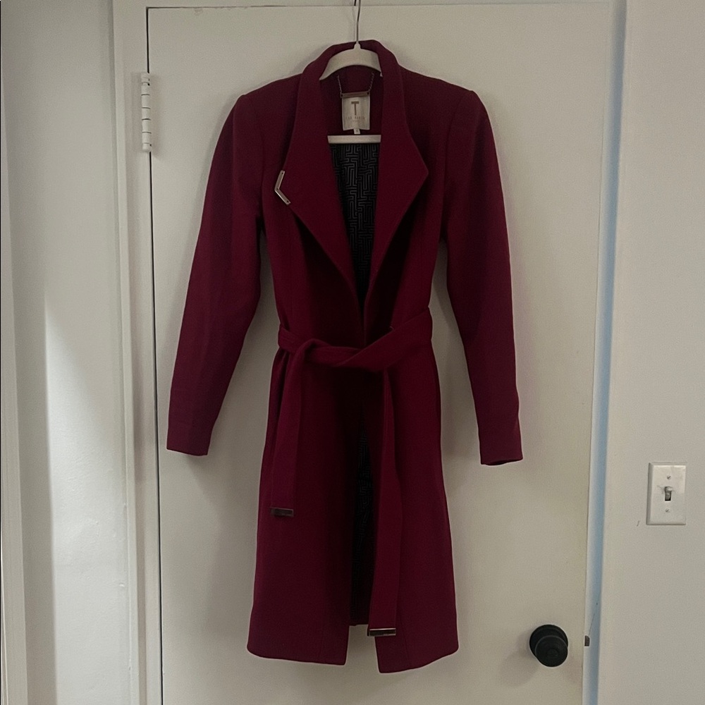 Ted Baker Deep Red Fuchsia Coat